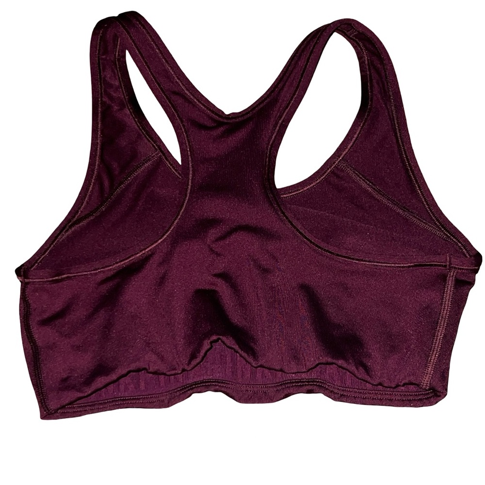 Victoria secret PINK maroon burgundy sports bra athletic gym top size small - Picture 3 of 3